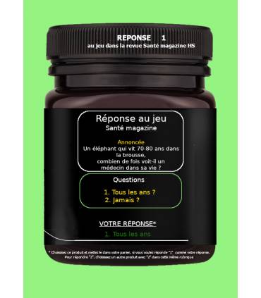 JEU SANTÉ MAGAZINE HS - RÉPONSE 1
